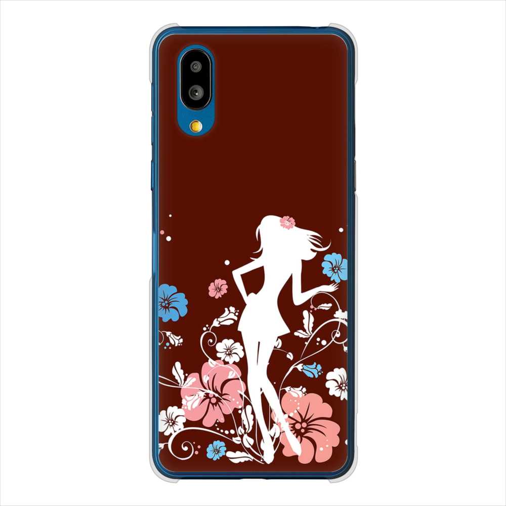 BASIO active SHG09 au 高画質仕上げ 背面印刷 ハードケース 【110 ハイビスカスと少女】