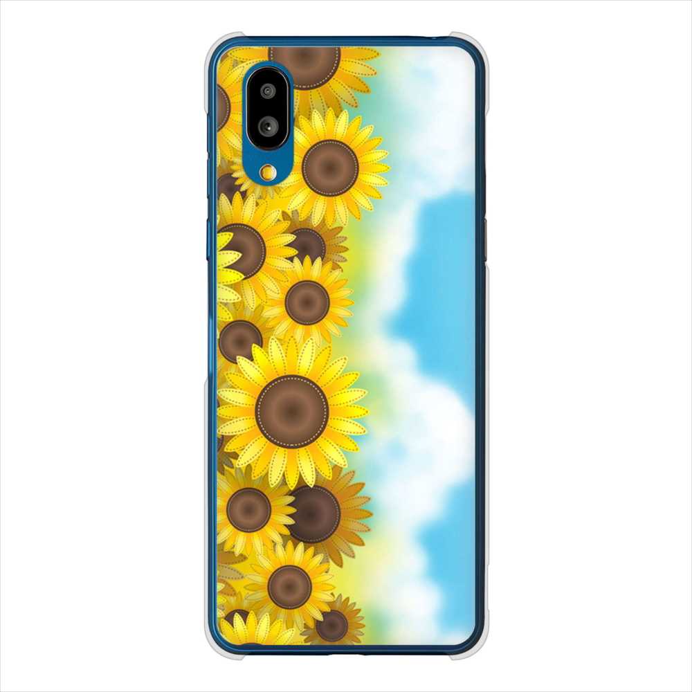 BASIO active SHG09 au 高画質仕上げ 背面印刷 ハードケース 【148 ひまわり畑】