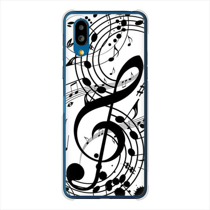 BASIO active SHG09 au 高画質仕上げ 背面印刷 ハードケース音符