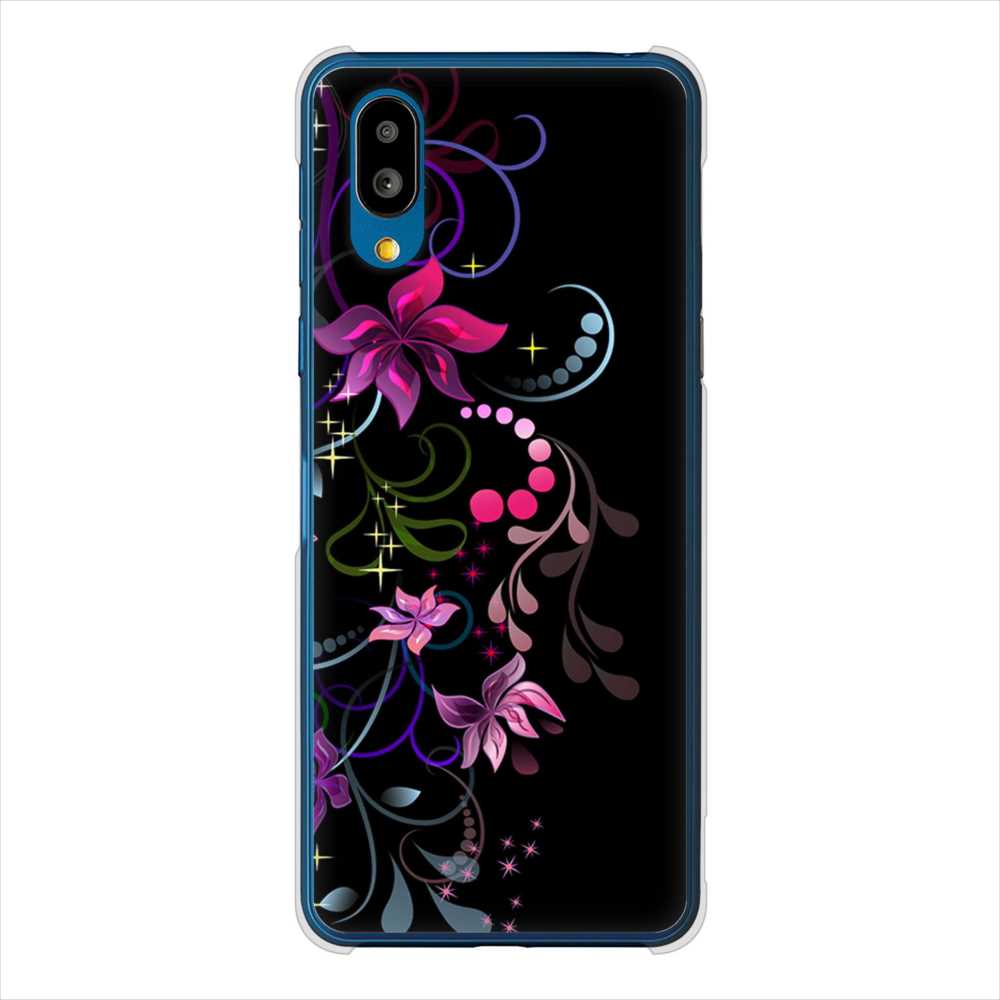 BASIO active SHG09 au 高画質仕上げ 背面印刷 ハードケース 【263 闇に浮かぶ華】