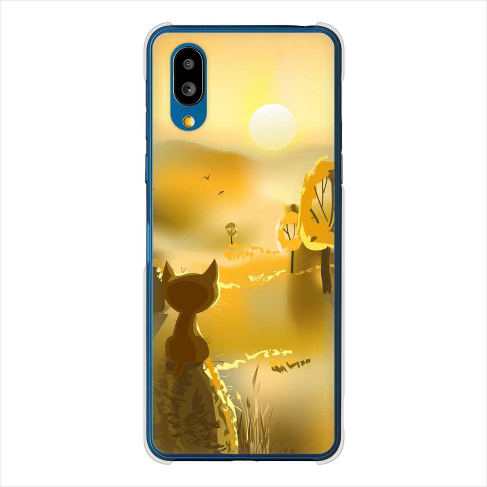 BASIO active SHG09 au 高画質仕上げ 背面印刷 ハードケース 【400 たそがれの猫】