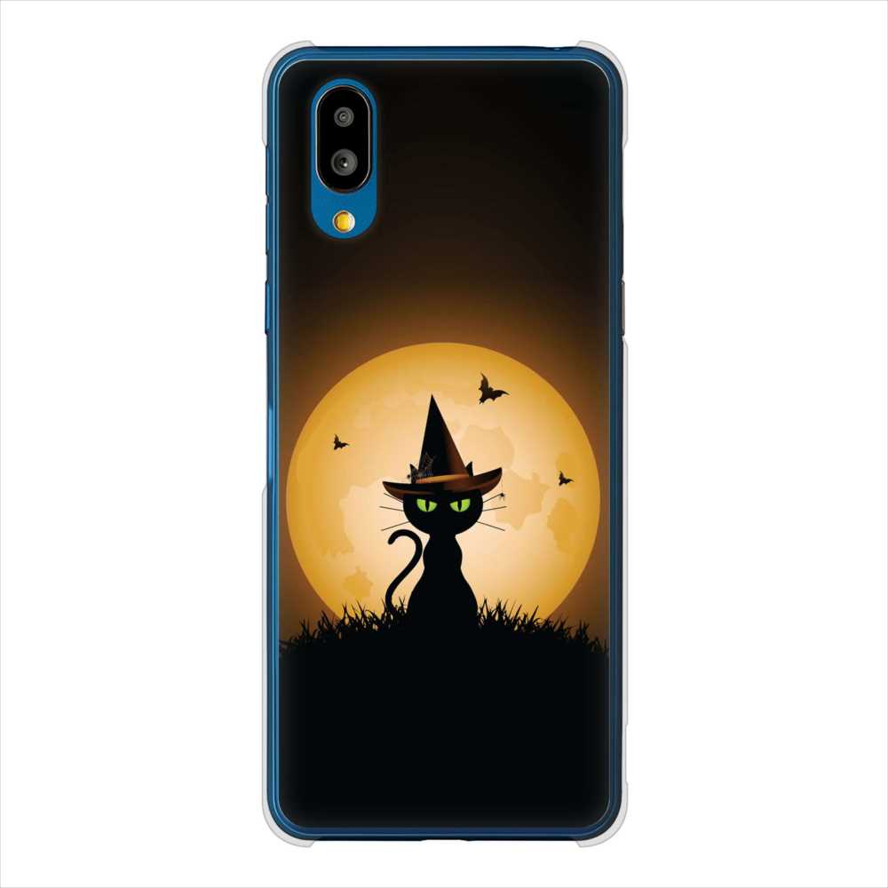 BASIO active SHG09 au 高画質仕上げ 背面印刷 ハードケース夜とネコ