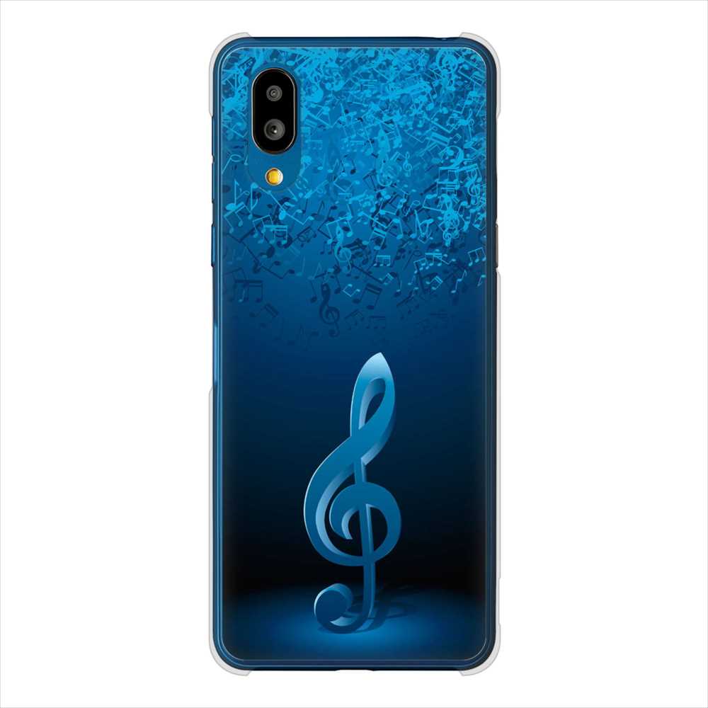 BASIO active SHG09 au 高画質仕上げ 背面印刷 ハードケース音符