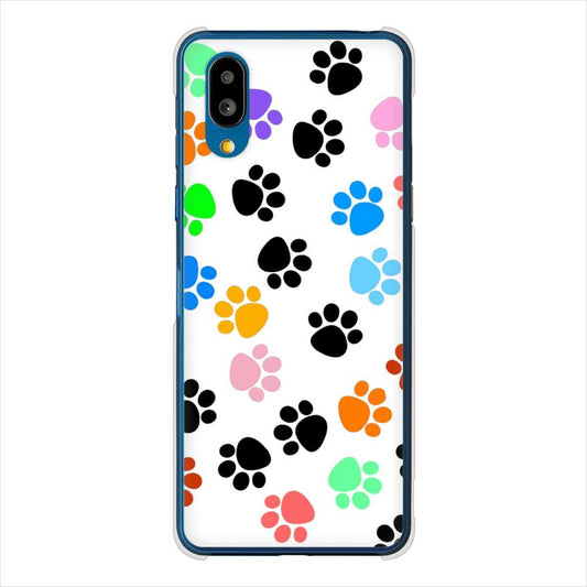 BASIO active SHG09 au 高画質仕上げ 背面印刷 ハードケース 【1108 あしあとカラフル】