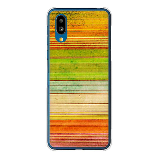 BASIO active SHG09 au 高画質仕上げ 背面印刷 ハードケース 【1324 ビンテージボーダー（色彩）】