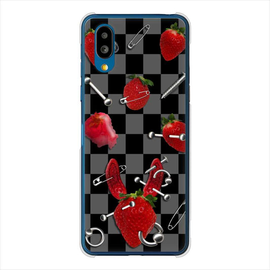 BASIO active SHG09 au 高画質仕上げ 背面印刷 ハードケースむかいあぐる 苺パンク