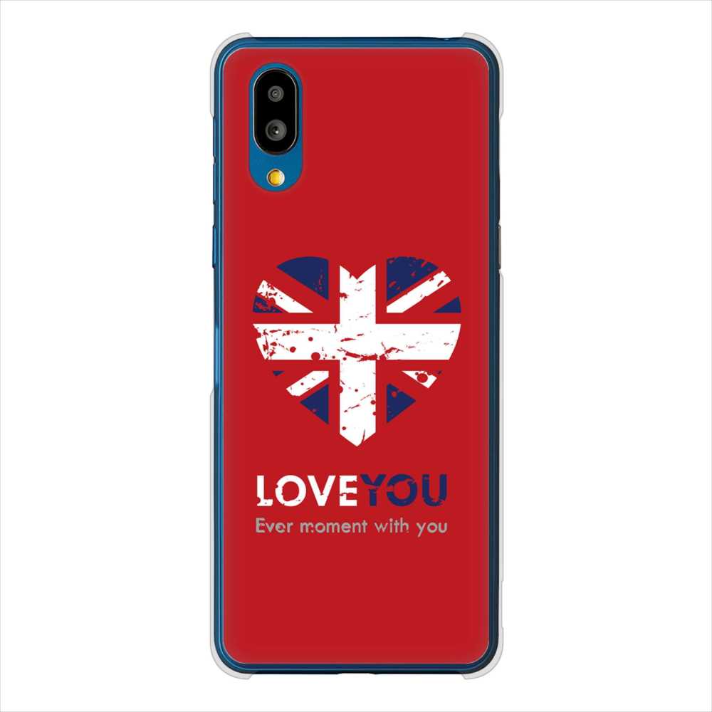 BASIO active SHG09 au 高画質仕上げ 背面印刷 ハードケースユニオンジャックハート