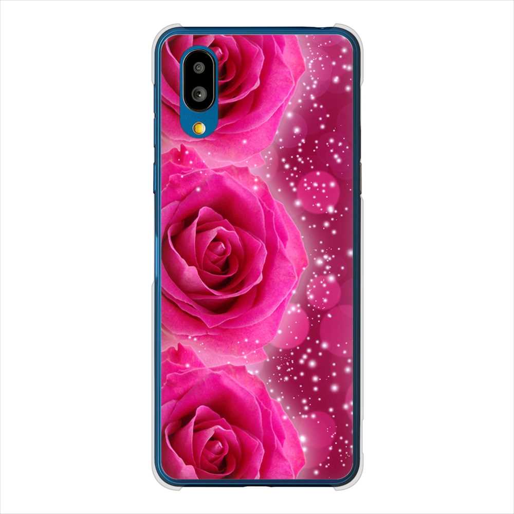 BASIO active SHG09 au 高画質仕上げ 背面印刷 ハードケース 【VA815 3連のバラ】