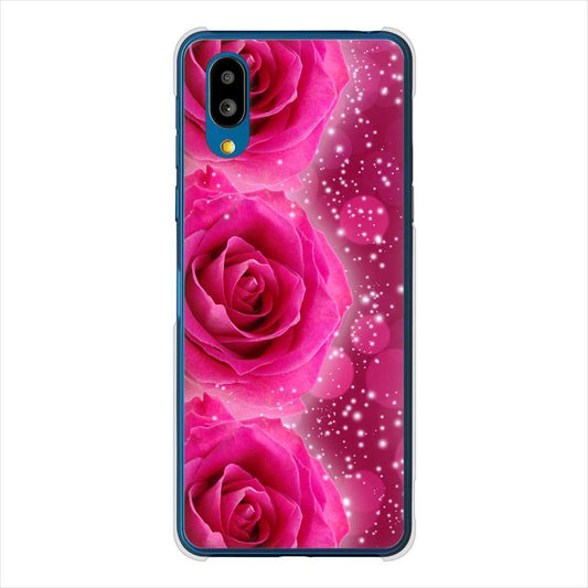 BASIO active SHG09 au 高画質仕上げ 背面印刷 ハードケース 【VA815 3連のバラ】