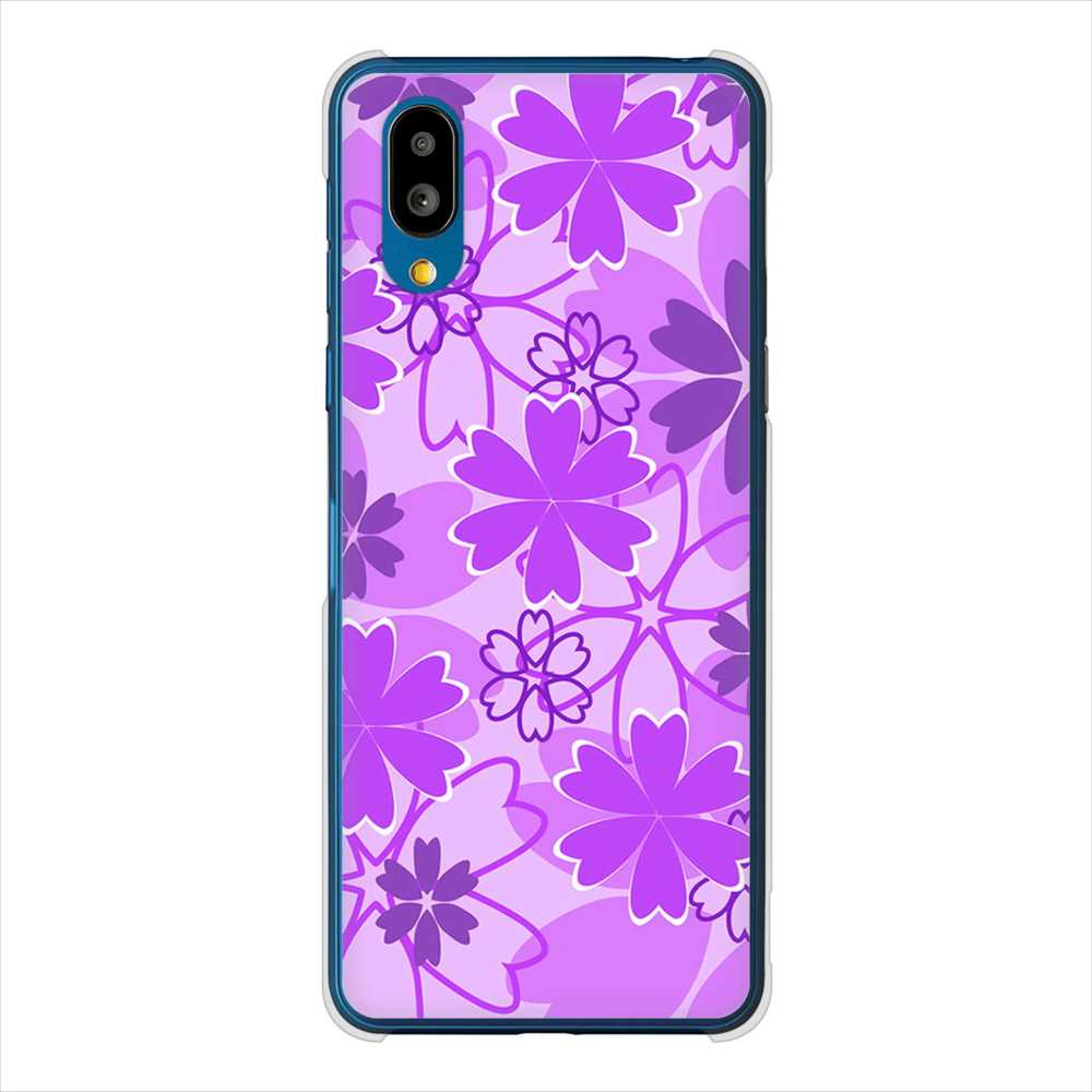 BASIO active SHG09 au 高画質仕上げ 背面印刷 ハードケース重なり合う花