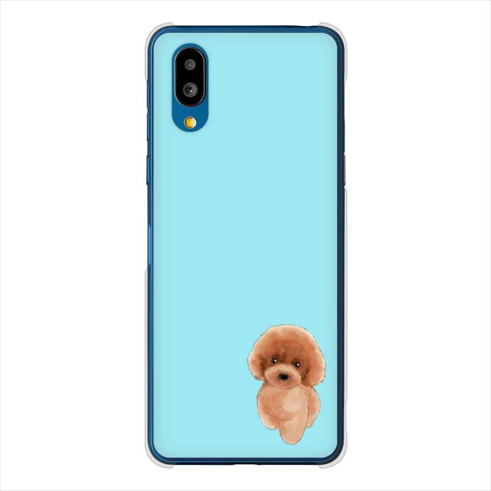 BASIO active SHG09 au 高画質仕上げ 背面印刷 ハードケーストイプードルレッド