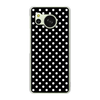 AQUOS sense8 SHG11 au 高画質仕上げ 背面印刷 ハードケースシンプル柄（水玉）