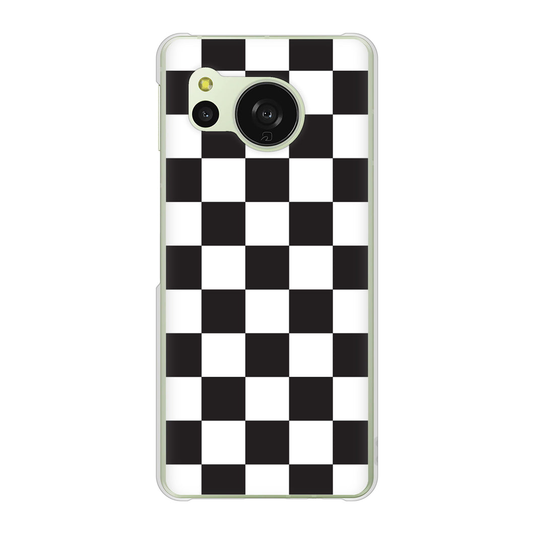 AQUOS sense8 SHG11 au 高画質仕上げ 背面印刷 ハードケース 【151 フラッグチェック】