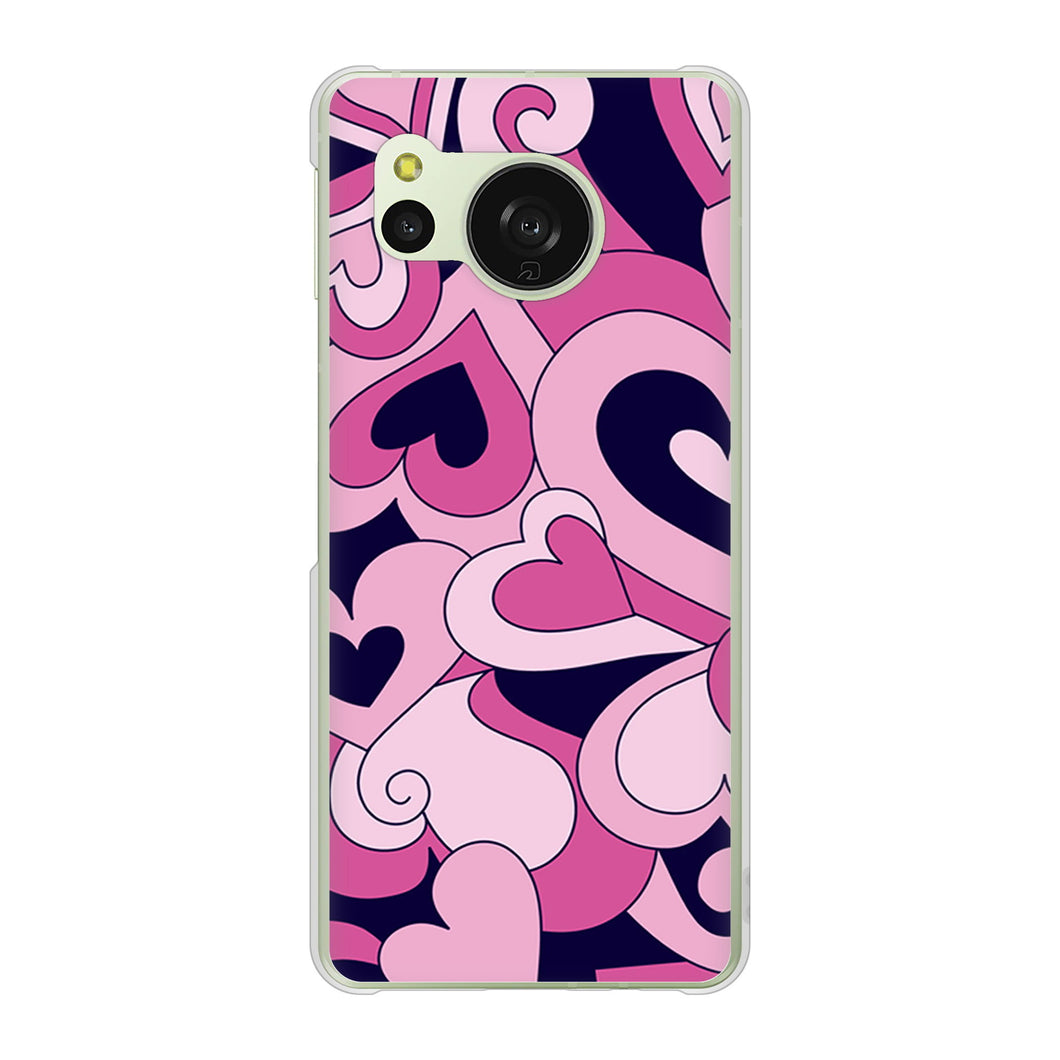 AQUOS sense8 SHG11 au 高画質仕上げ 背面印刷 ハードケースプリティハート