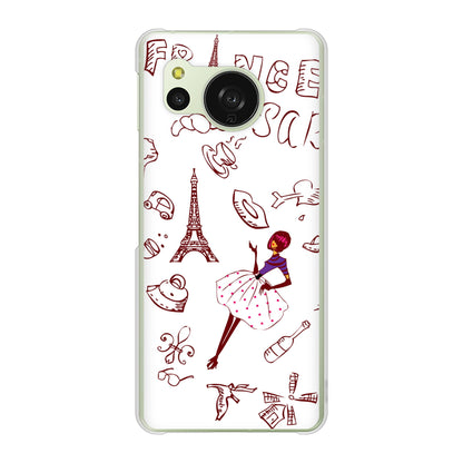 AQUOS sense8 SHG11 au 高画質仕上げ 背面印刷 ハードケースLOVE フランス