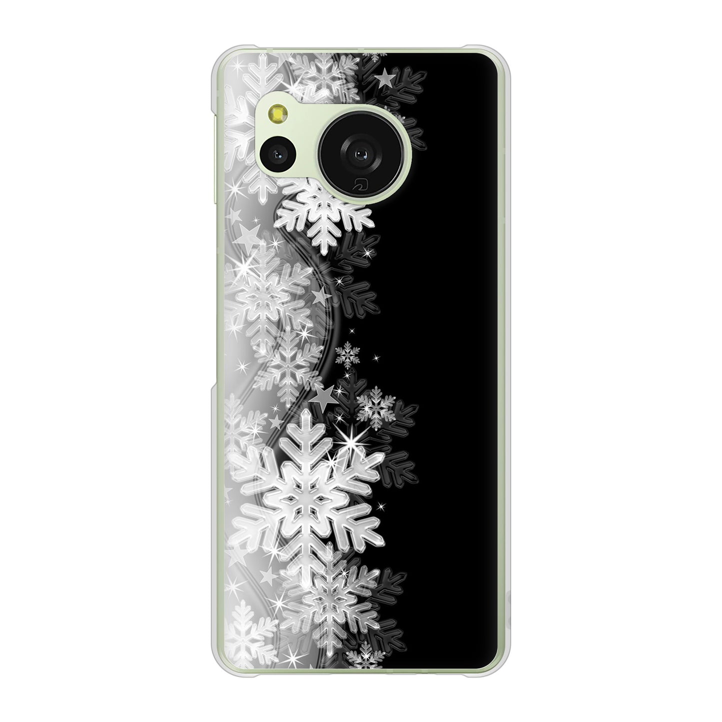 AQUOS sense8 SHG11 au 高画質仕上げ 背面印刷 ハードケース 【603 白銀と闇】