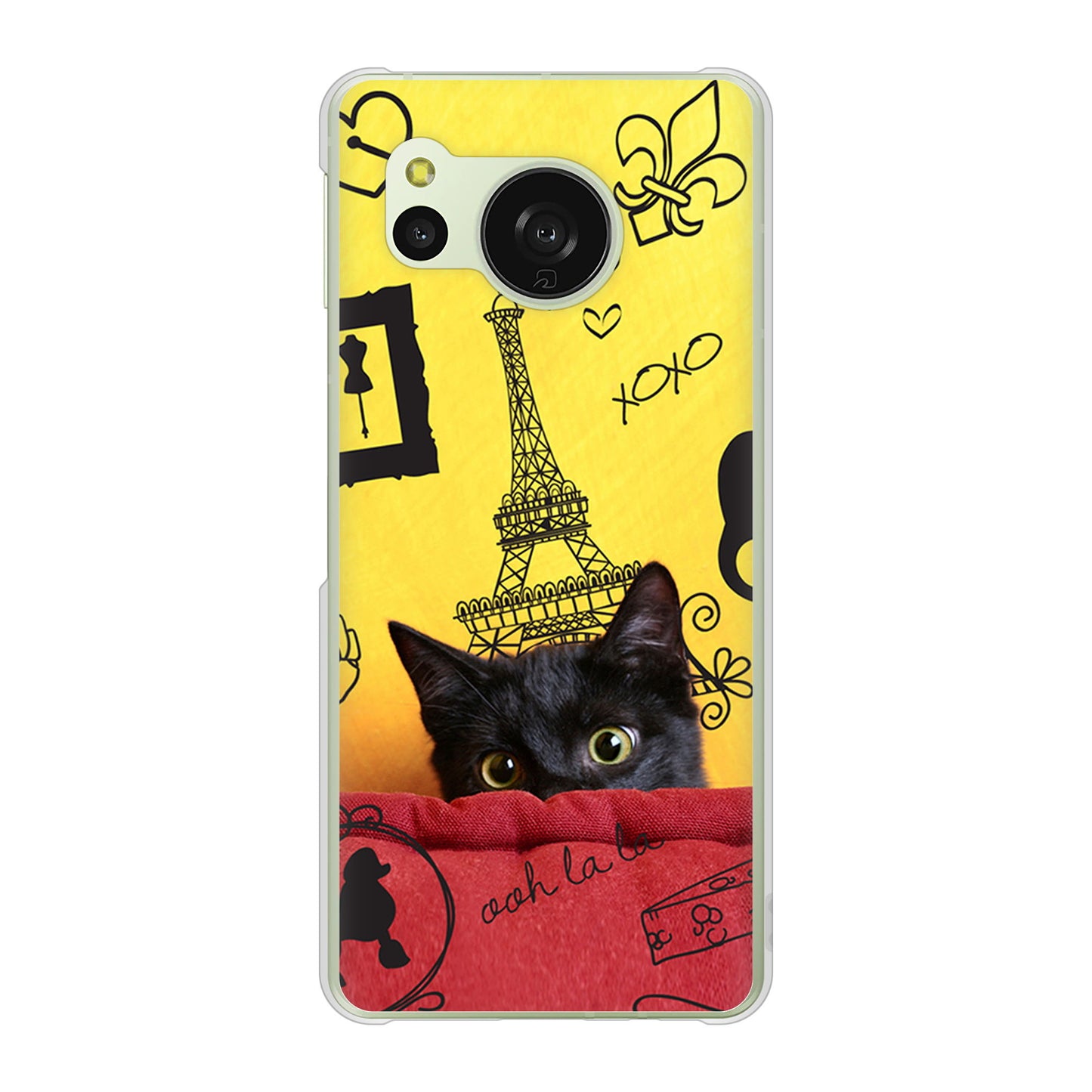 AQUOS sense8 SHG11 au 高画質仕上げ 背面印刷 ハードケースLOVE フランス