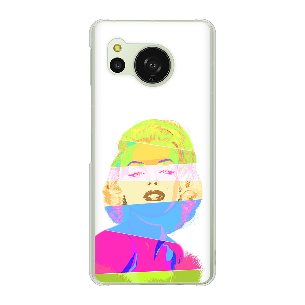 AQUOS sense8 SHG11 au 高画質仕上げ 背面印刷 ハードケースマリリンモンローデザイン