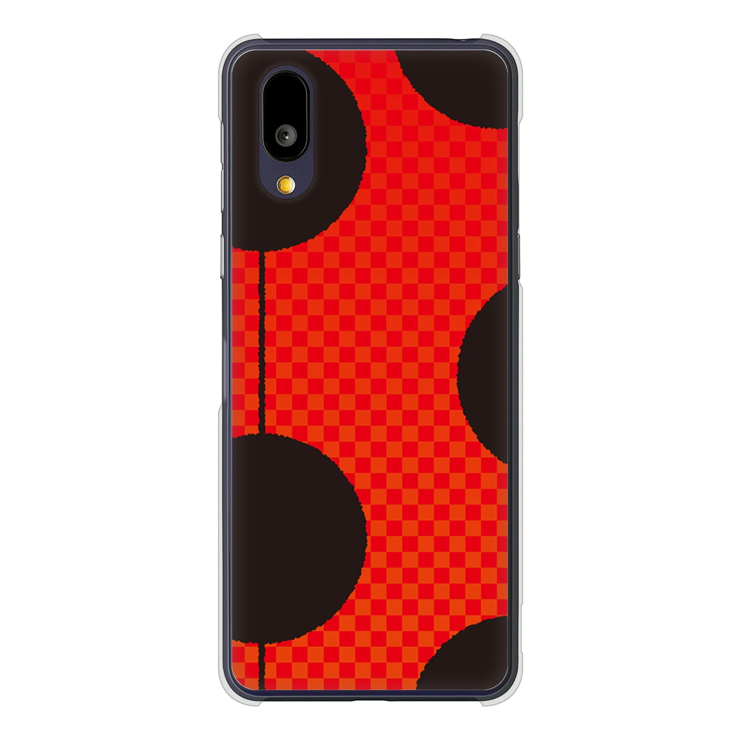 BASIO active2 SHG12 au 高画質仕上げ 背面印刷 ハードケース 【IB906 てんとうむしのシンプル】