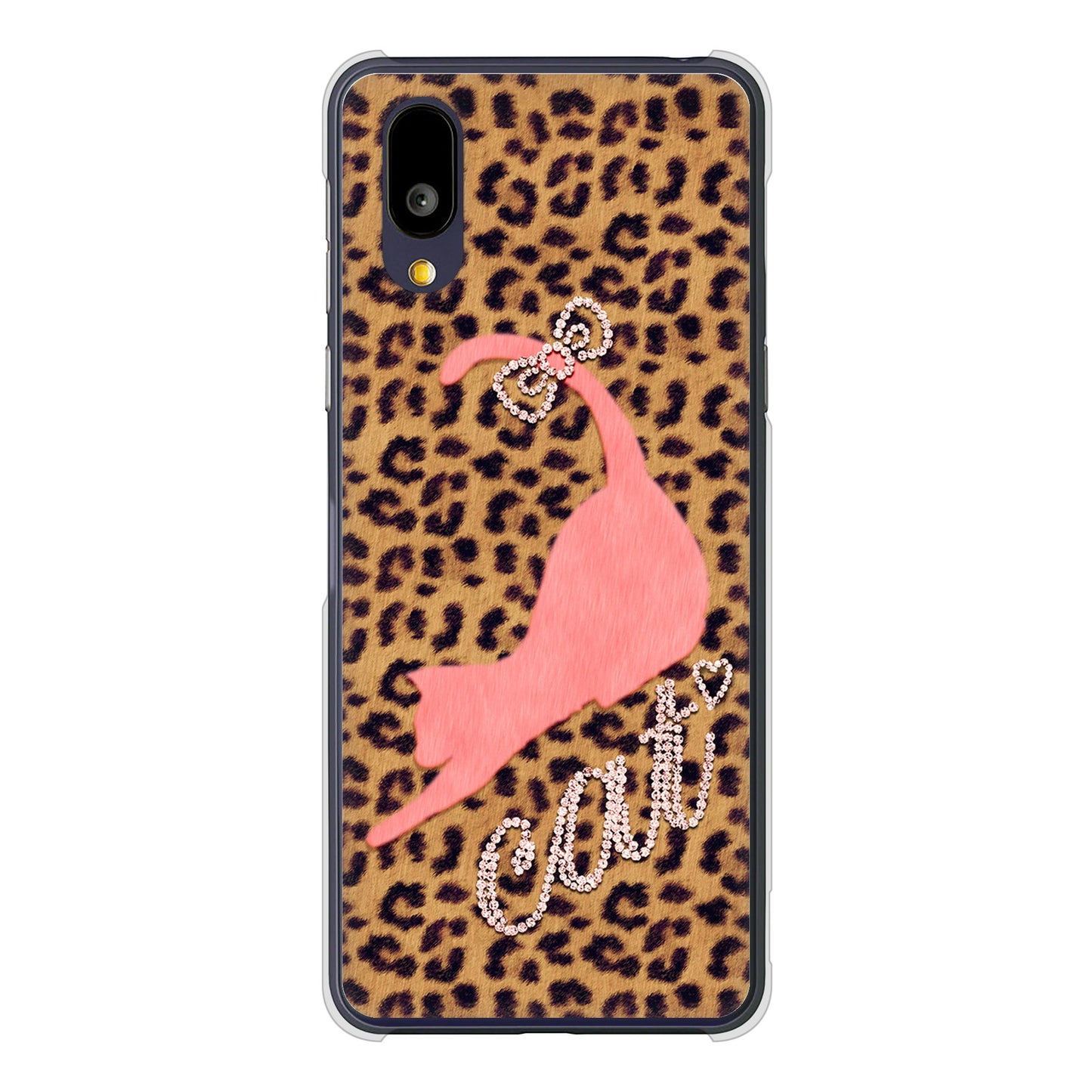 BASIO active2 SHG12 au 高画質仕上げ 背面印刷 ハードケース 【KG801 キャットレオパード（ブラウン）】