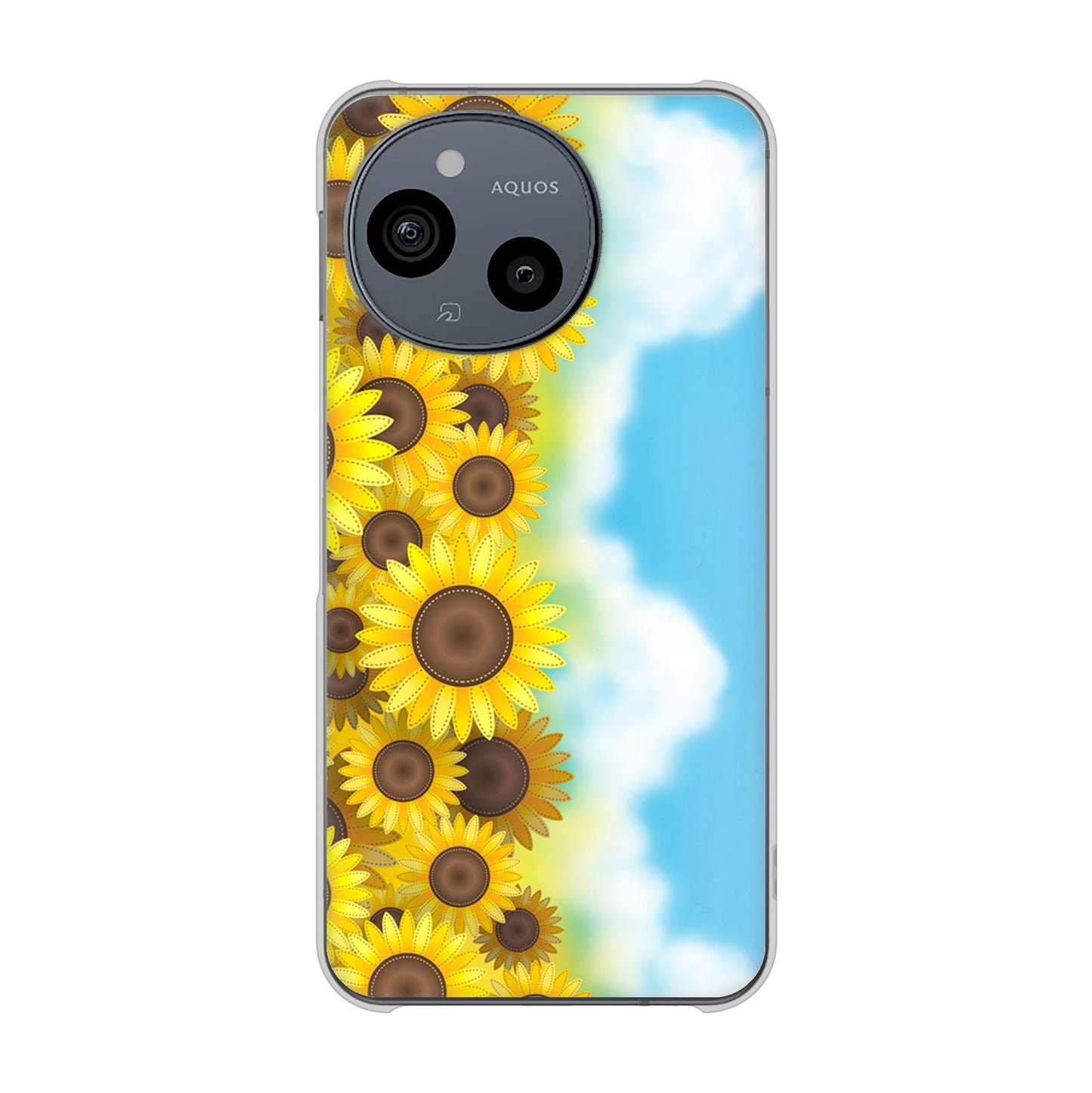 AQUOS sense9 SHG14 au 高画質仕上げ 背面印刷 ハードケース 【148 ひまわり畑】
