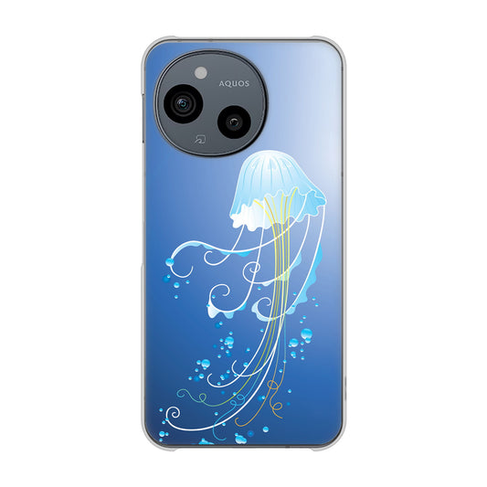 AQUOS sense9 SHG14 au 高画質仕上げ 背面印刷 ハードケース 【362 ジェリーフィシュ】