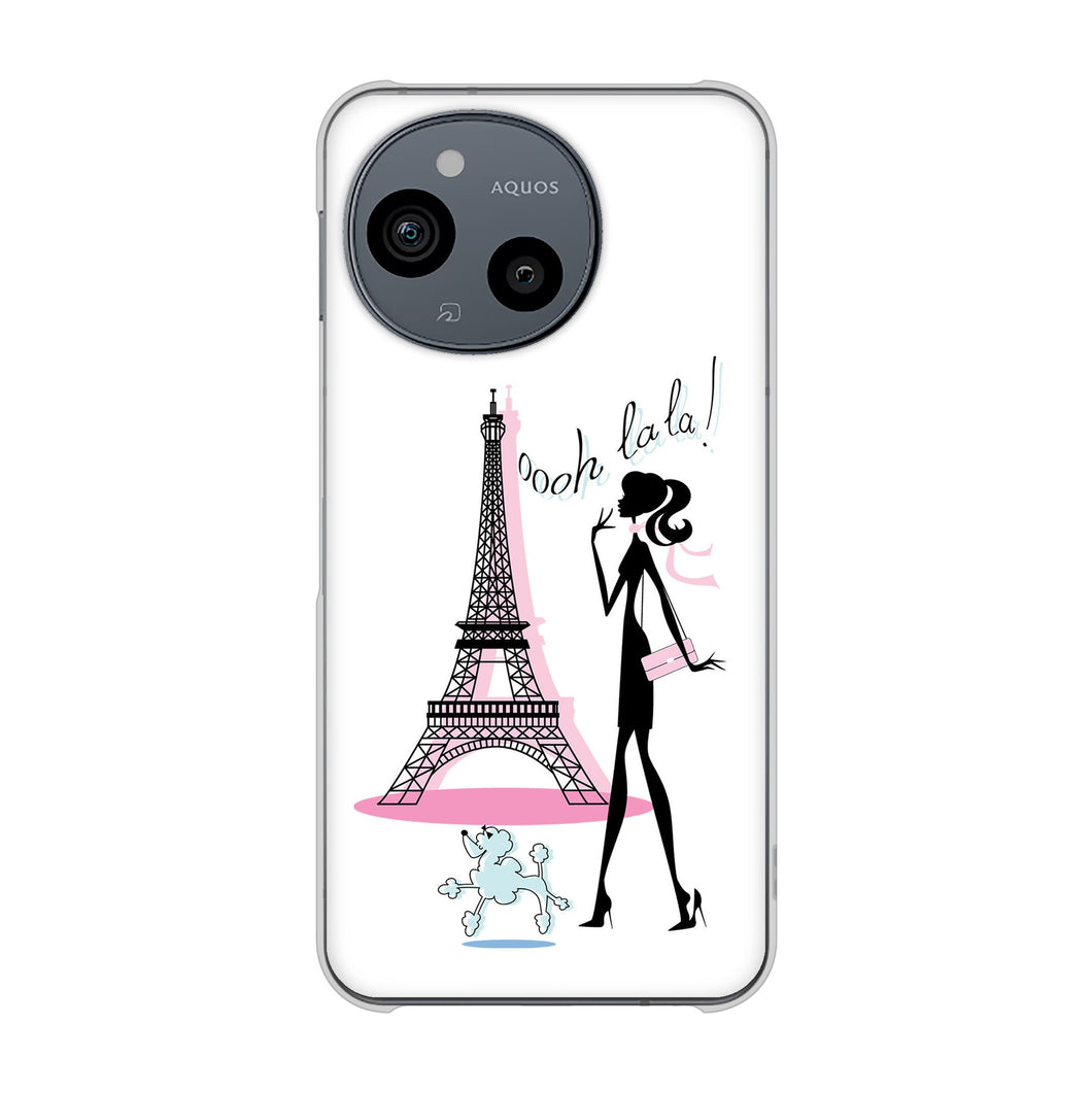 AQUOS sense9 SHG14 au 高画質仕上げ 背面印刷 ハードケースLOVE フランス