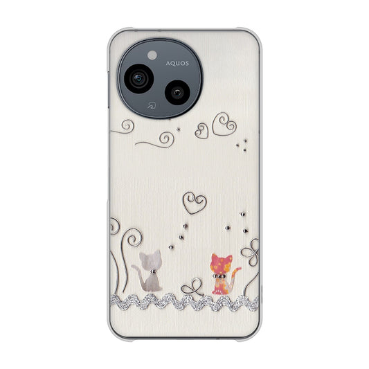 AQUOS sense9 SHG14 au 高画質仕上げ 背面印刷 ハードケースクラフト写真ネコ