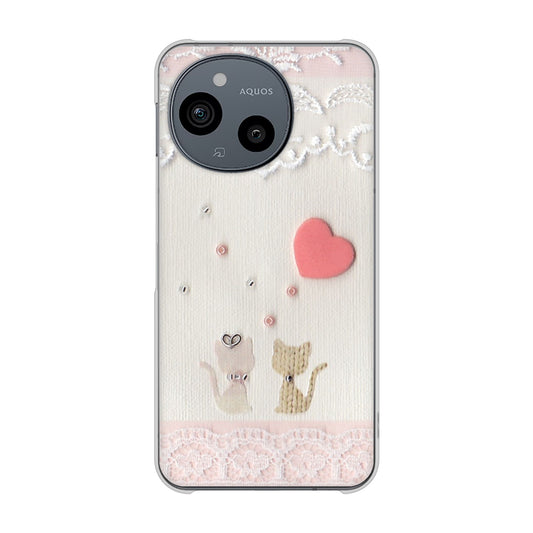 AQUOS sense9 SHG14 au 高画質仕上げ 背面印刷 ハードケースクラフト写真ネコ