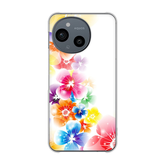 AQUOS sense9 SHG14 au 高画質仕上げ 背面印刷 ハードケース 【1209 光と花】