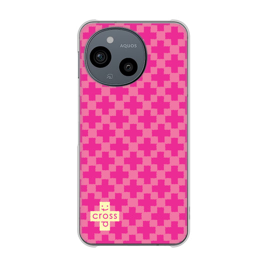 AQUOS sense9 SHG14 au 高画質仕上げ 背面印刷 ハードケースクロスドット