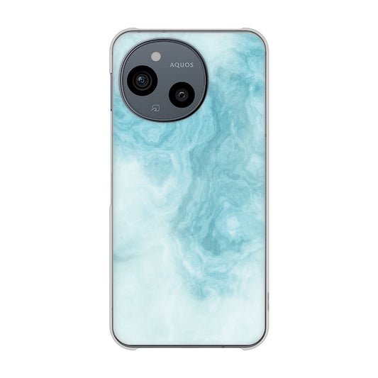 AQUOS sense9 SHG14 au 高画質仕上げ 背面印刷 ハードケース大理石BK