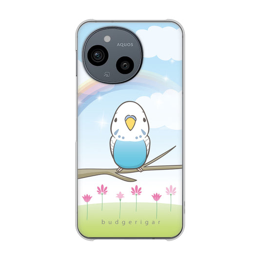 AQUOS sense9 SHG14 au 高画質仕上げ 背面印刷 ハードケースセキセイインコ