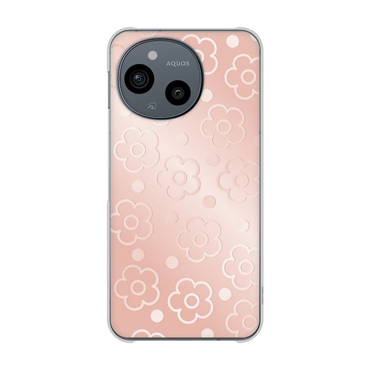 AQUOS sense9 SHG14 au 高画質仕上げ 背面印刷 ハードケースエンボス風デイジーシンプル