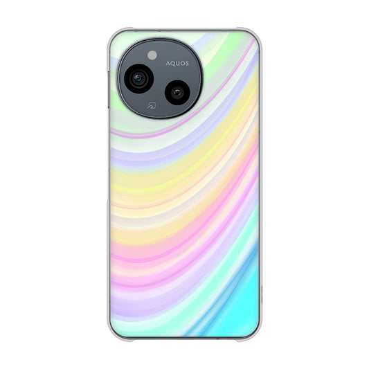 AQUOS sense9 SHG14 au 高画質仕上げ 背面印刷 ハードケースレインボー