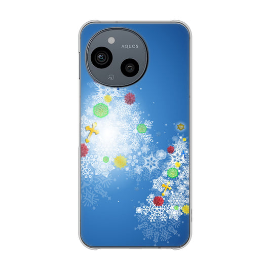 AQUOS sense9 SHG14 au 高画質仕上げ 背面印刷 ハードケースクリスマス