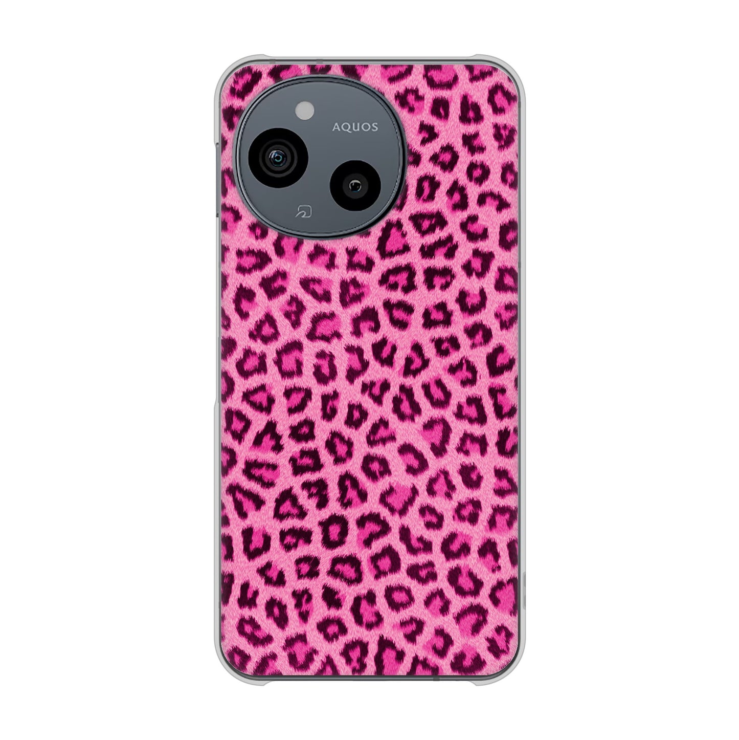AQUOS sense10 SHG15 au 高画質仕上げ 背面印刷 ハードケースヒョウ柄ベーシックS