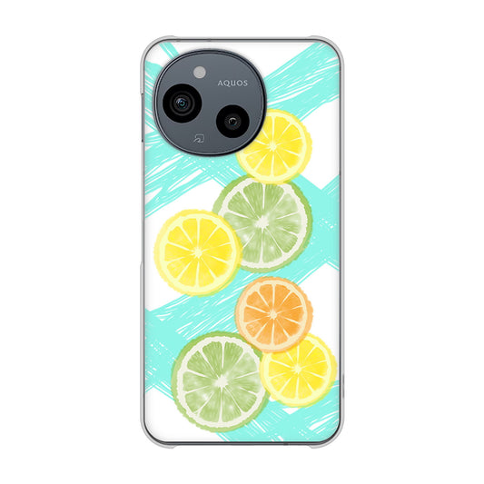 AQUOS sense10 SHG15 au 高画質仕上げ 背面印刷 ハードケース 【YJ183 オレンジライム】