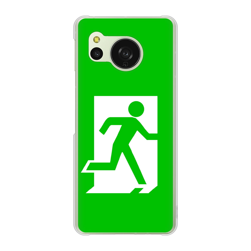 AQUOS sense8 SH-M26 高画質仕上げ 背面印刷 ハードケース 【163 非常口】