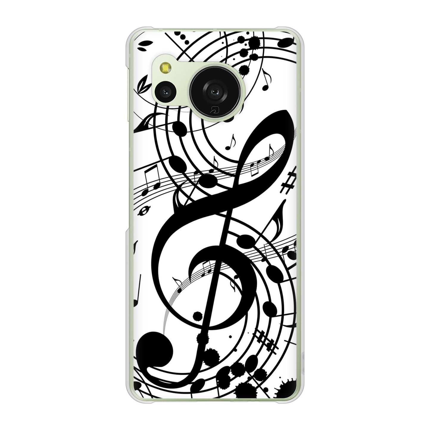 AQUOS sense8 SH-M26 高画質仕上げ 背面印刷 ハードケース音符