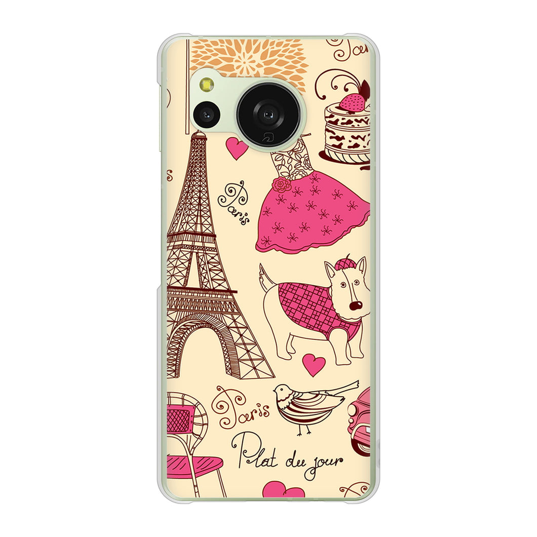 AQUOS sense8 SH-M26 高画質仕上げ 背面印刷 ハードケースLOVE フランス