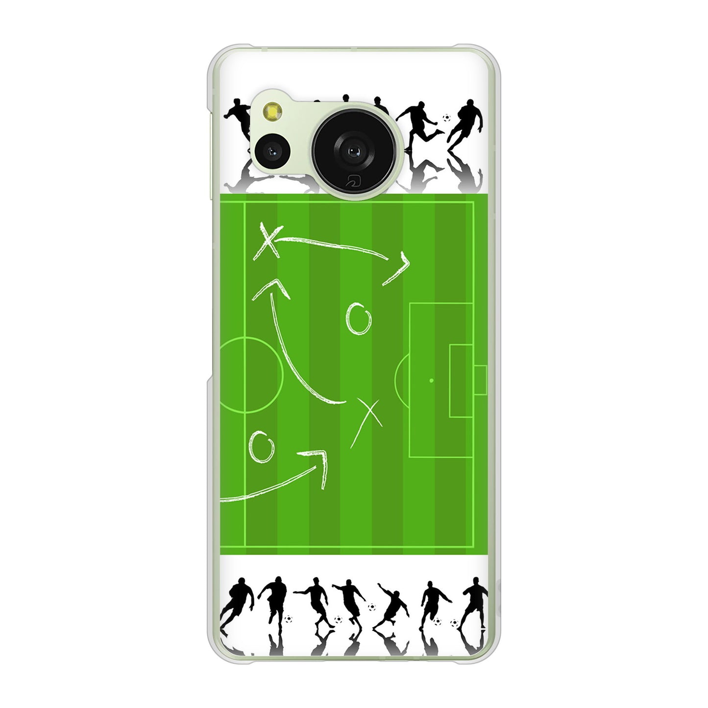 AQUOS sense8 SH-M26 高画質仕上げ 背面印刷 ハードケース 【304 サッカー戦略ボード】