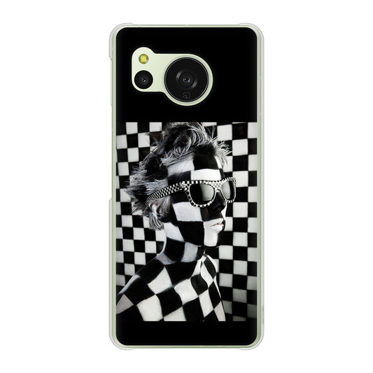 AQUOS sense8 SH-M26 高画質仕上げ 背面印刷 ハードケース 【357 bk&wh】