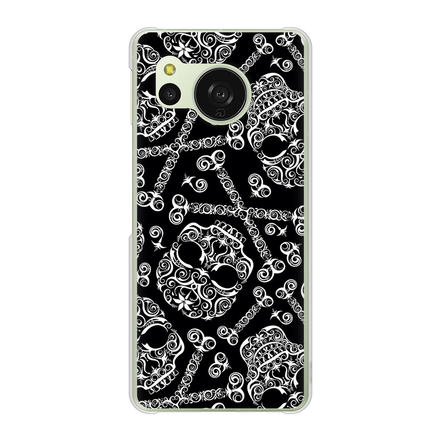 AQUOS sense8 SH-M26 高画質仕上げ 背面印刷 ハードケース 【363 ドクロの刺青】