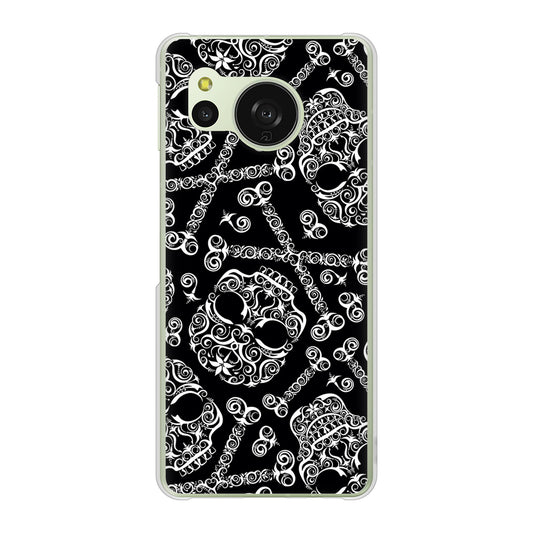 AQUOS sense8 SH-M26 高画質仕上げ 背面印刷 ハードケース 【363 ドクロの刺青】