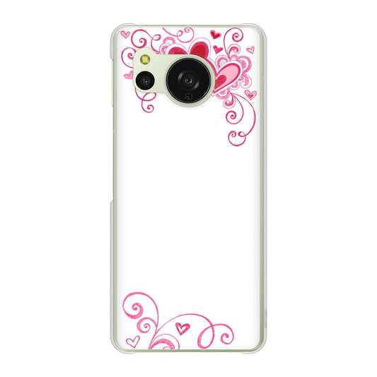 AQUOS sense8 SH-M26 高画質仕上げ 背面印刷 ハードケースプリティハート