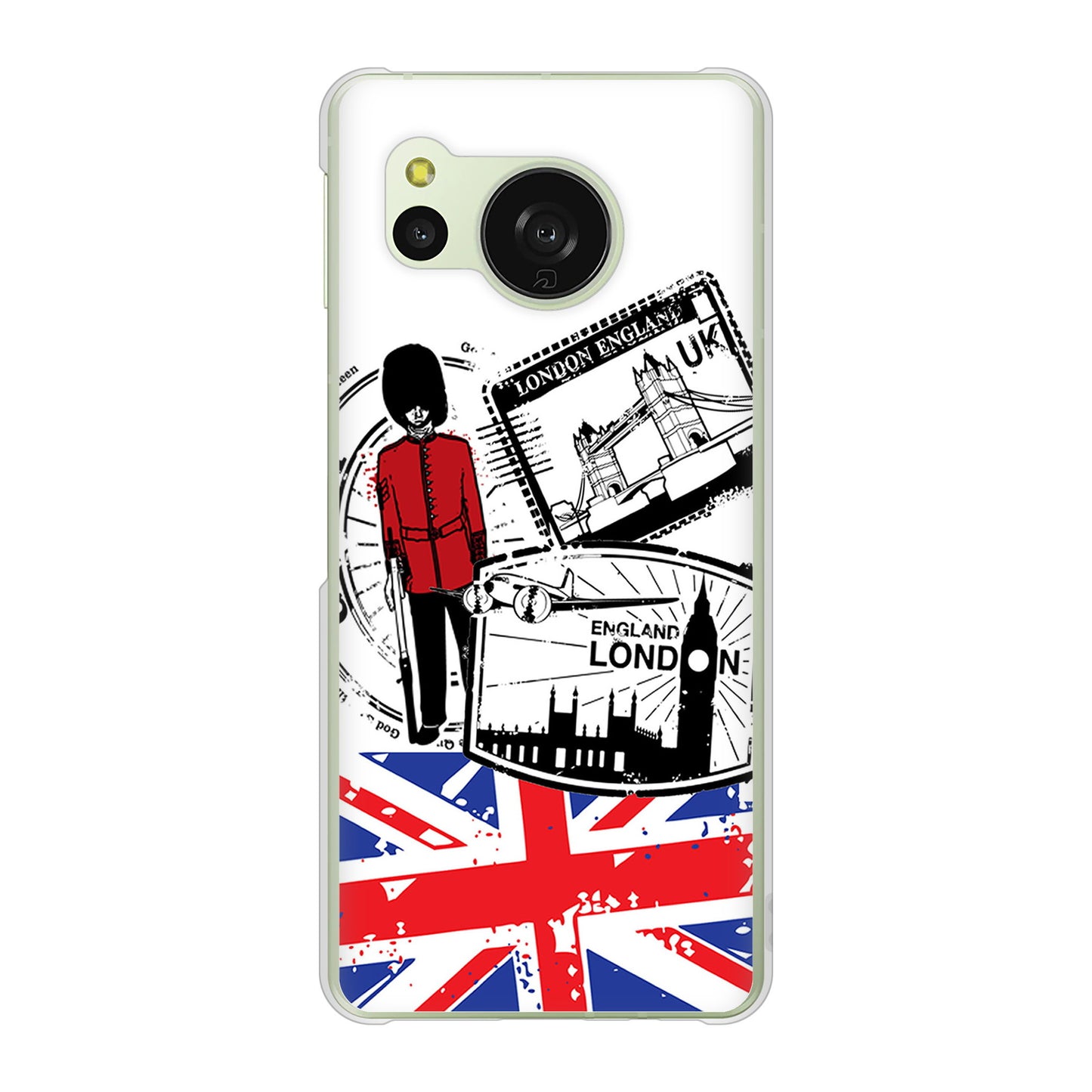 AQUOS sense8 SH-M26 高画質仕上げ 背面印刷 ハードケースイギリスの風景