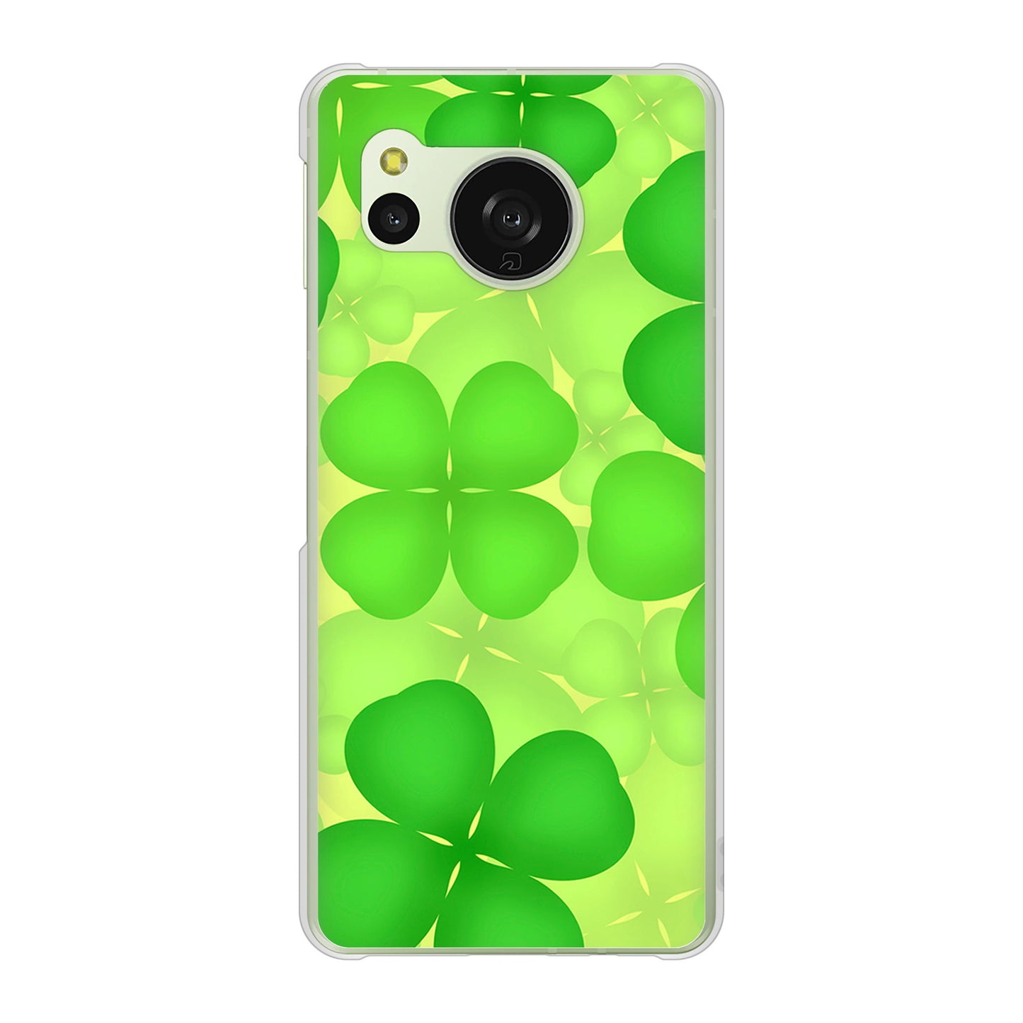 AQUOS sense8 SH-M26 高画質仕上げ 背面印刷 ハードケース 【1297 四つ葉のクローバー】