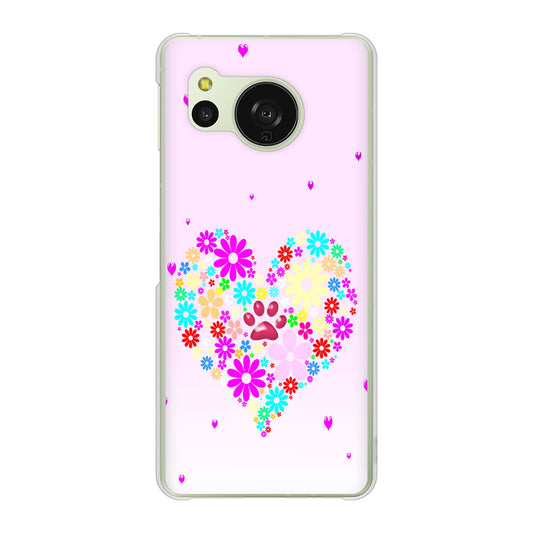 AQUOS sense8 SH-M26 高画質仕上げ 背面印刷 ハードケースハートと肉球