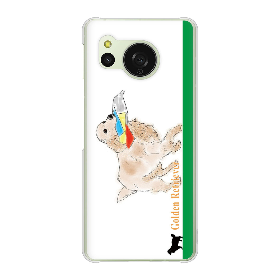 AQUOS sense8 SH-M26 高画質仕上げ 背面印刷 ハードケースゴールデンレトリバー